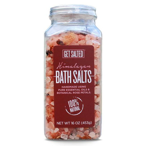 Himalayan Bath Salts with Essential Oils and Botanical Rose Petals