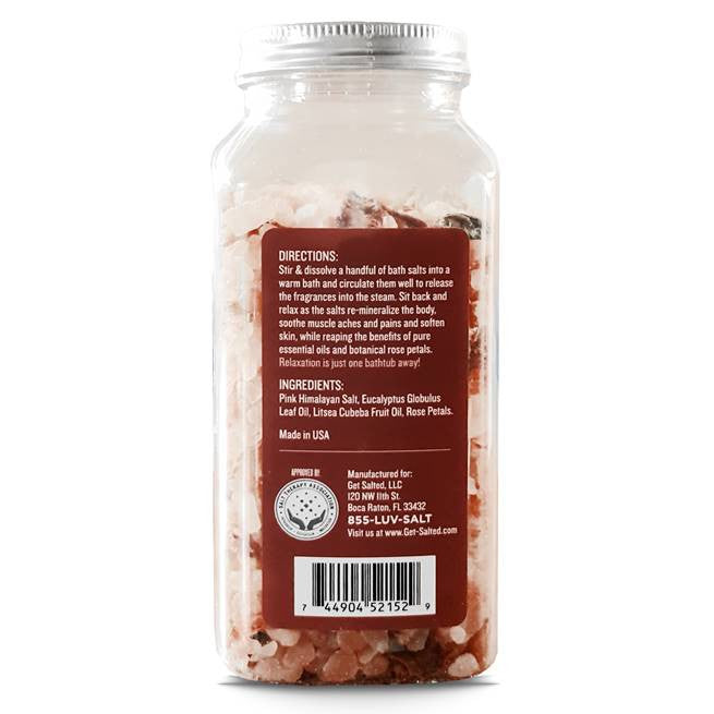 Himalayan Bath Salts with Essential Oils and Botanical Rose Petals