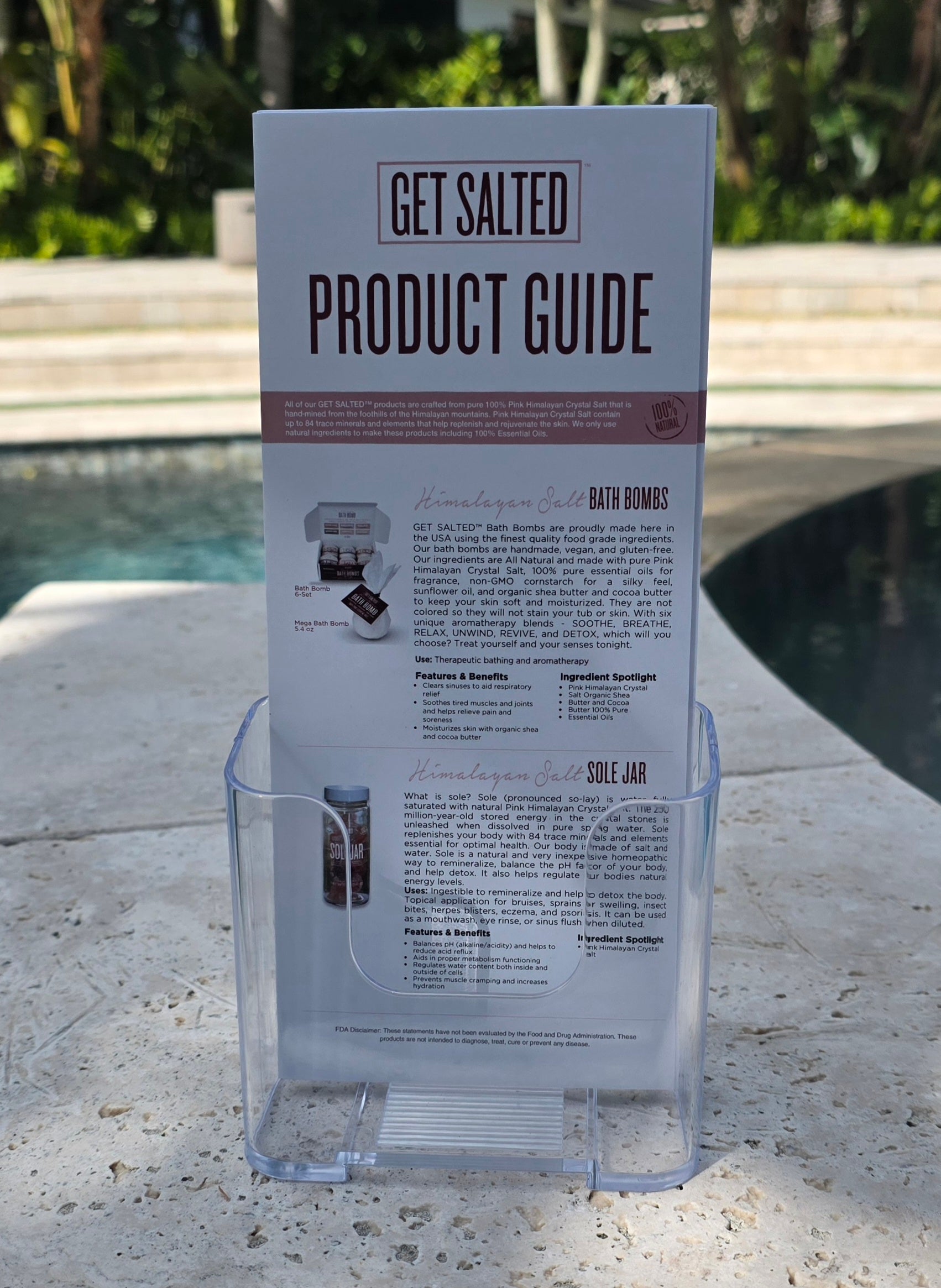 Product Guide Rack Cards (100) + Display Stand